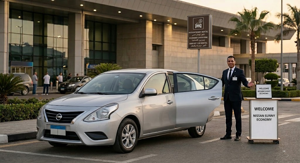Rent Nissan Sunny Economy Cairo Airport Limousine Airport Car Rental ايجار نيسان صني ليموزين مطار القاهرة الاقتصادي ايجار عربية ليموزين المطار