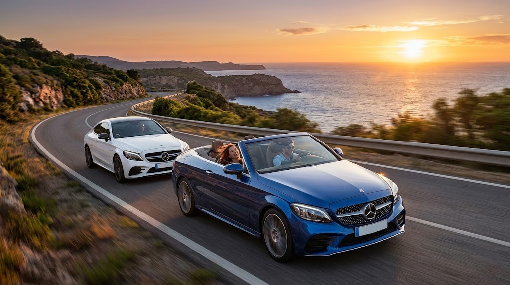 فئة-مرسيدس C-Class-(الشبابية-والرياضية-والكابورليه) --ايجار سيارات-مرسيدس