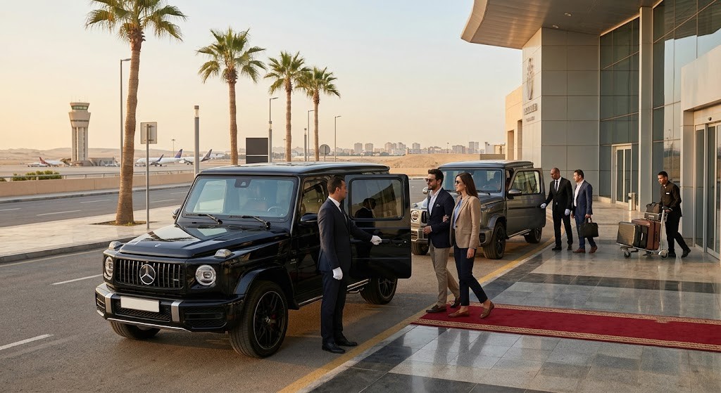 ليموزين مطار القاهرة VIP — إيجار G-Class للضيوف اللي بيفضلوا الـ SUV - VIP Cairo Airport limousine — renting a G-Class