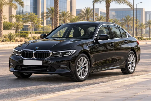 BMW 320i rental — AI-generated illustration